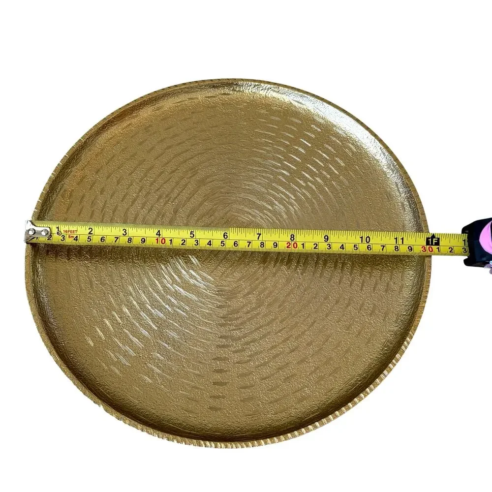 Artistic Accents Gold Metal Cake Stand 12x6 Handcrafted in India New